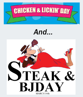 Chicken & Licking Day / Steak & Blowjob Day Logo